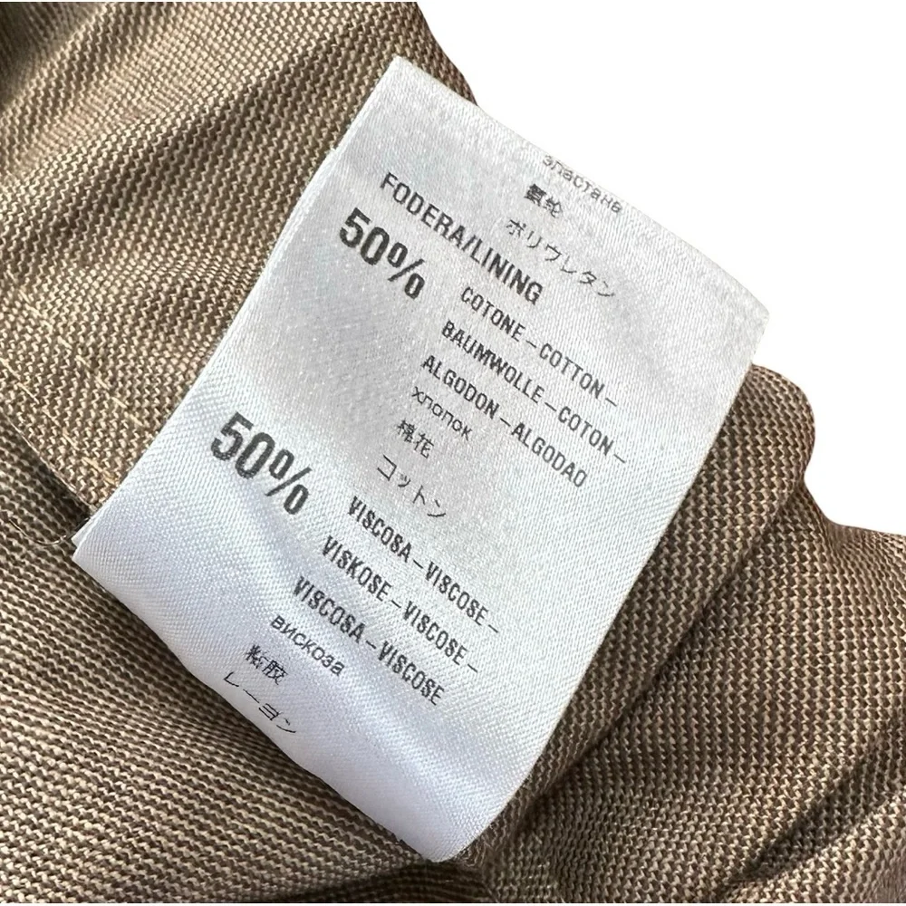 Tela Made in Italy Tan Trouser Jogger Pants Relaxed Fit Size Medium (IT 44)
